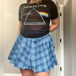 Blue plaid Tennis Skirt brandy Melville